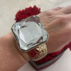 Elegant Gold and Silver Crystal Bracelet